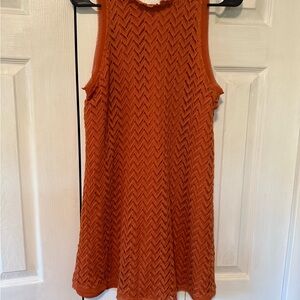 Sleeveless Orange Chevron Dress